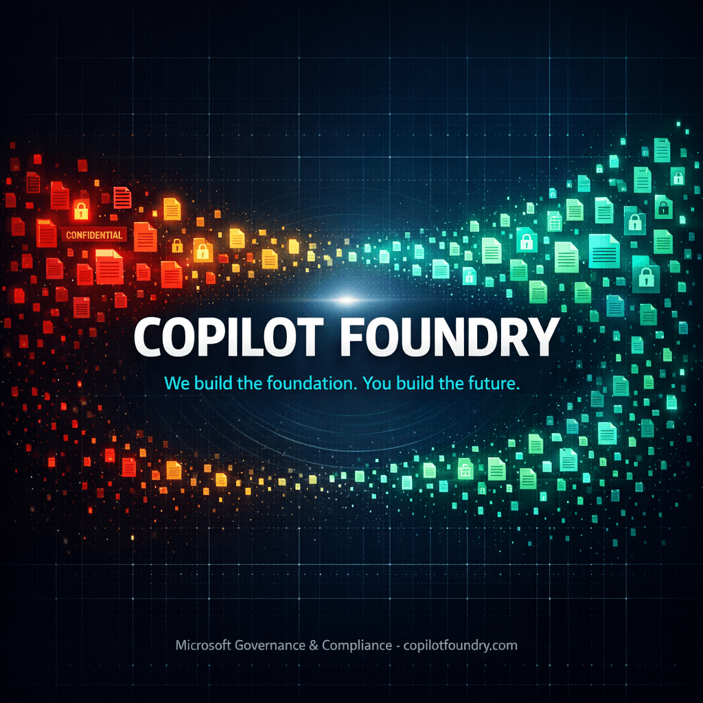 Copilot Foundry. We build the foundation. You build the future. Microsoft Governance & Compliance.
